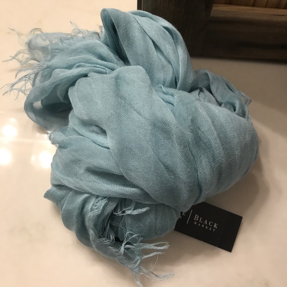 Blue White House Black Market Scarf